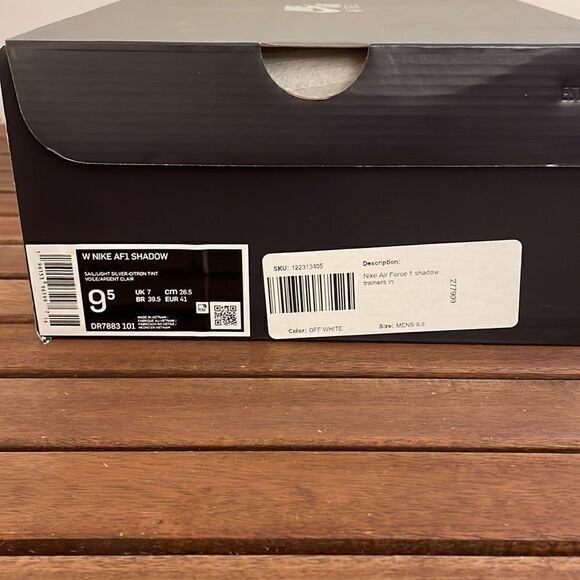 Nike Air Force 1 Shadow Sail Light Silver Citron US Women 9.5/UK 7(DR7883-101) - Picture 13 of 14